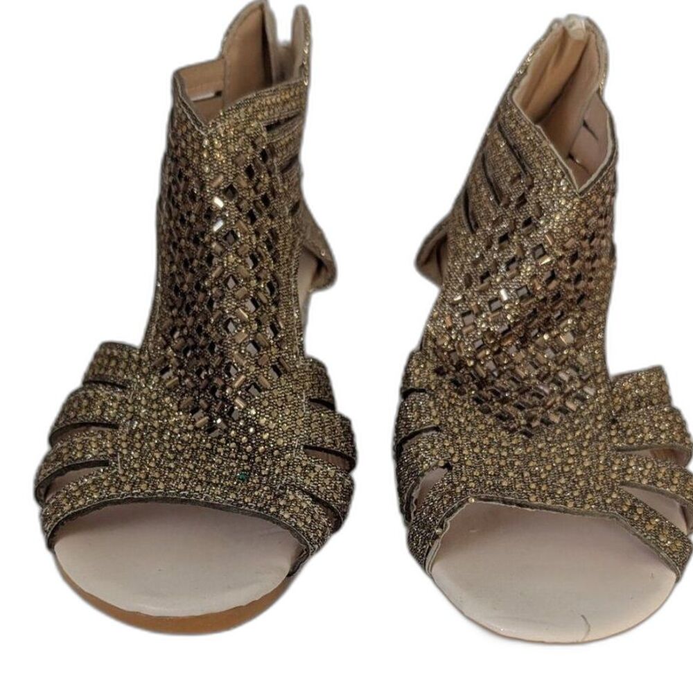 Gold sandals size 37 US 6.5 NWOT